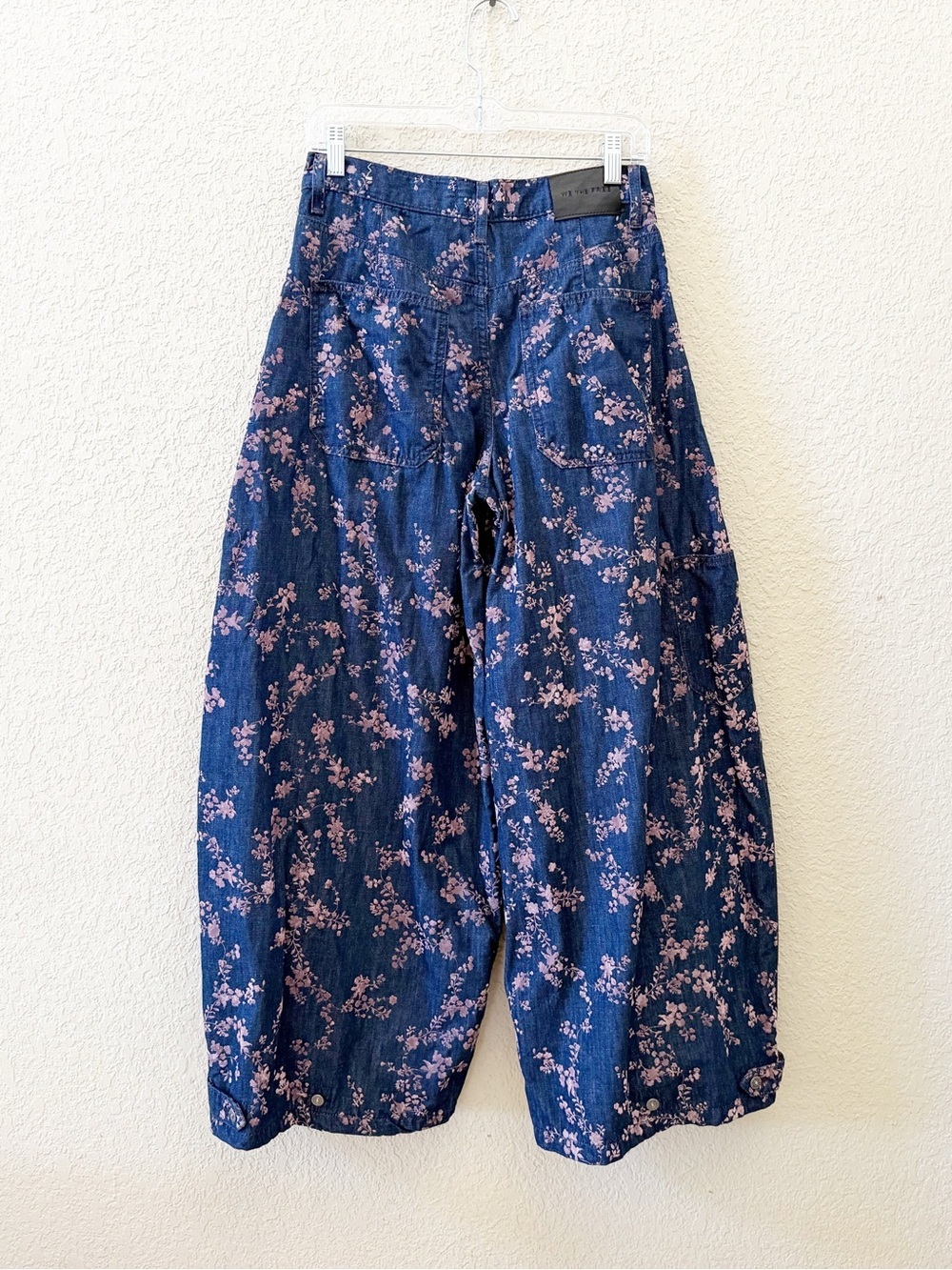 Free People We The Free Jeans About That Baggy Trousers Barrel Balloon Flocked - Picture 5 of 13